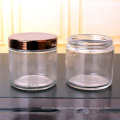 cosmetic facial cream glass  jar 160ml 5oz and black plastic cap